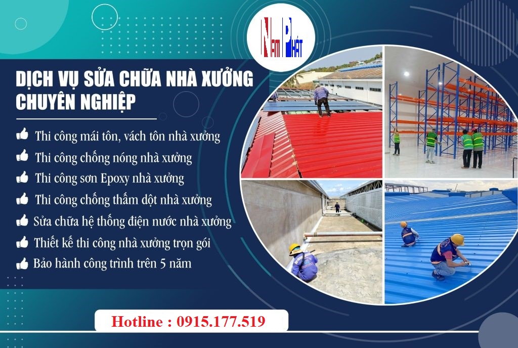 Dịch vụ cải tạo sửa chữa nhà xưởng chuyên nghiệp tại Tphcm và các tỉnh phía Nam – Đảm bảo chất lượng và tiến độ, bảo hành 5 Năm